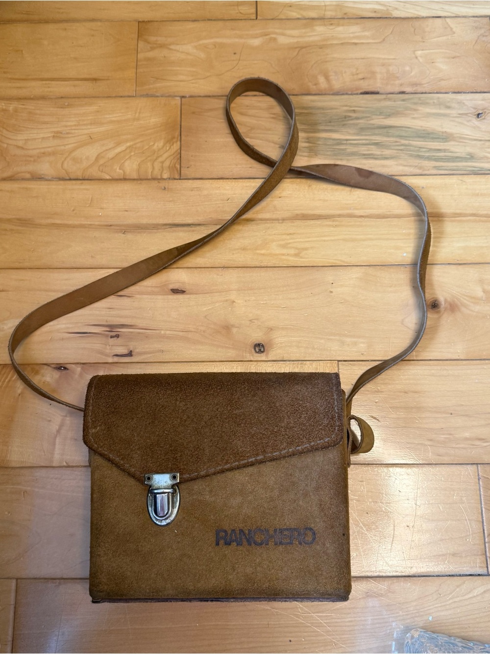 Ranchero Brown Leather Crossbody camera Bag